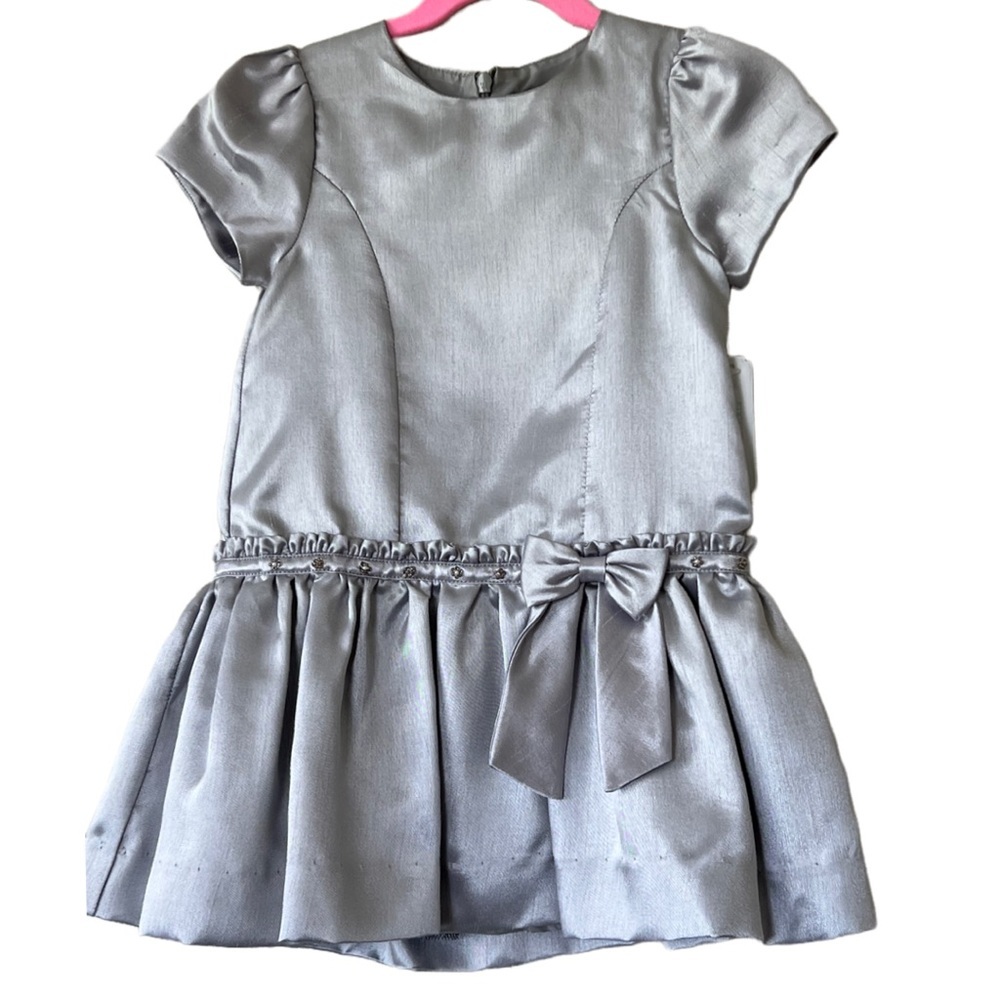 New!! EDGEHILL COLLECTION LITTLE GIRLS DRESS 3T Silver